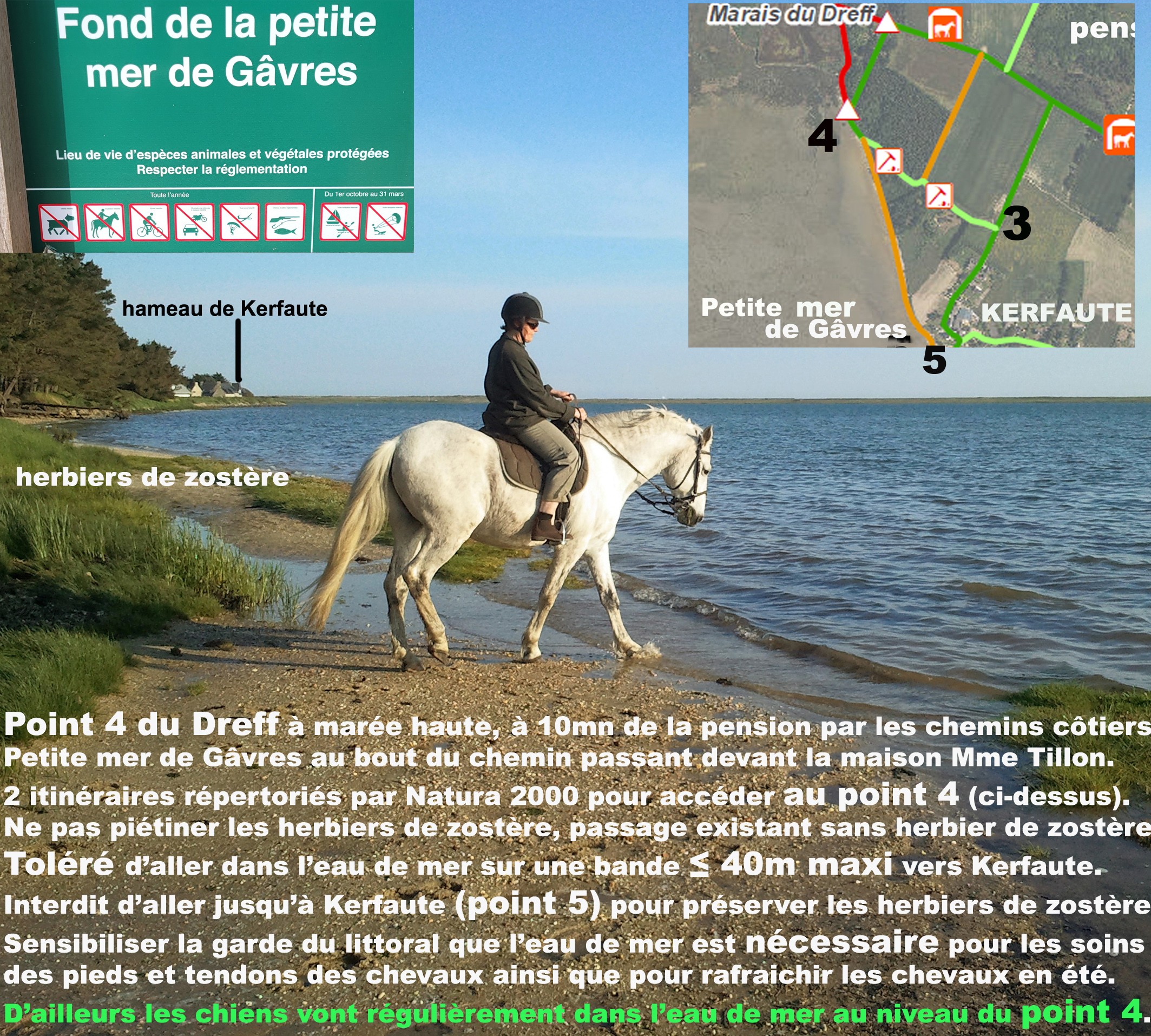 Itinéraire - conditions d'accès - Balade dans la Petite mer de Gâvres AVEC précisions