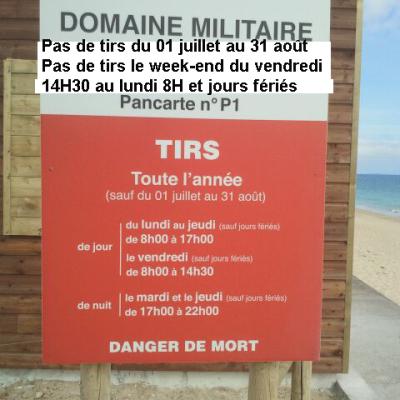 Horaires d'accès à la plage du Linès