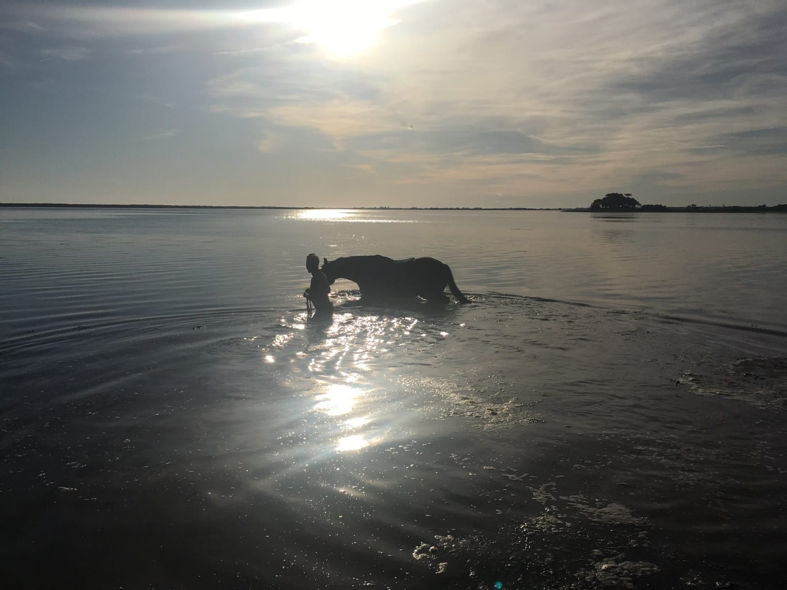 Baignade en soirée dans la Petite mer de Gâvres 16 septembre 2019